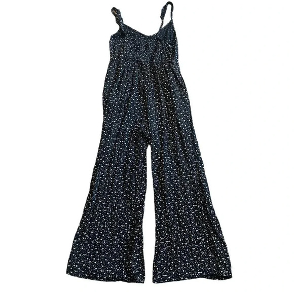 Saltwater Luxe Black Floral Jumpsuit Romper Flowy Boho Size Small Women's - Picture 8 of 13